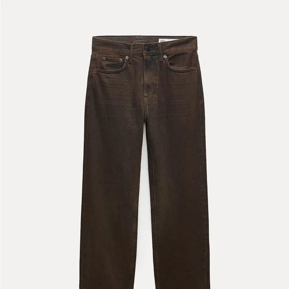 Zara Brown Ankle & Cropped Jeans - Picture 1 of 5